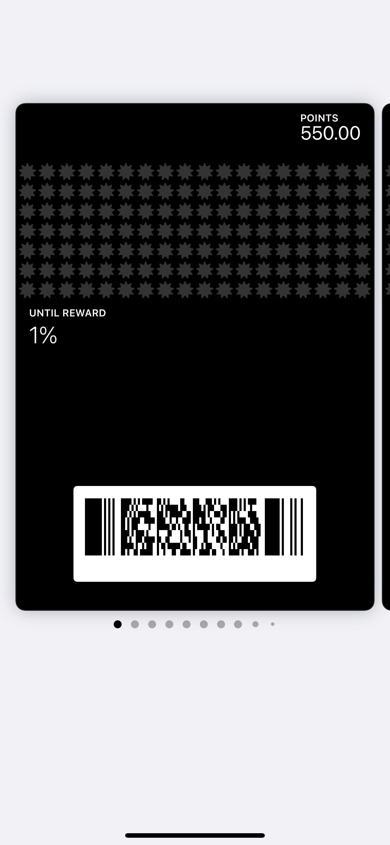 Cashback card example