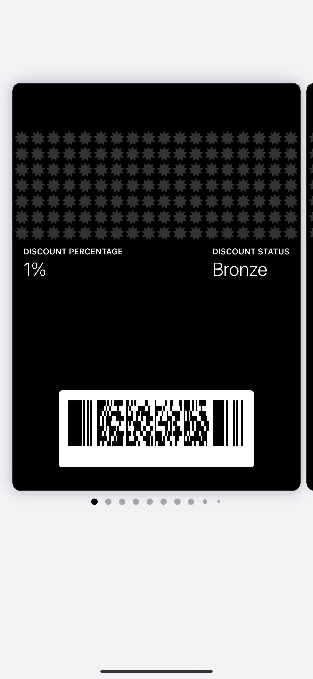Discount card example